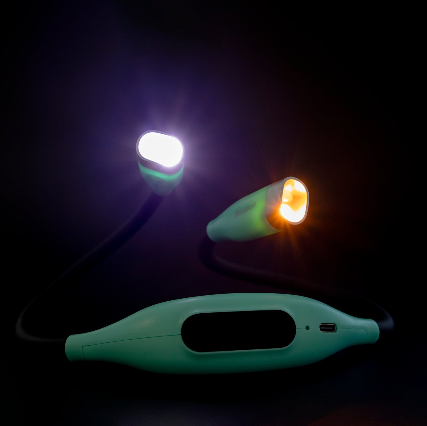 SOLMIRA® Luz LED de Lectura para Cuello, Negra, Flexible, Recargable