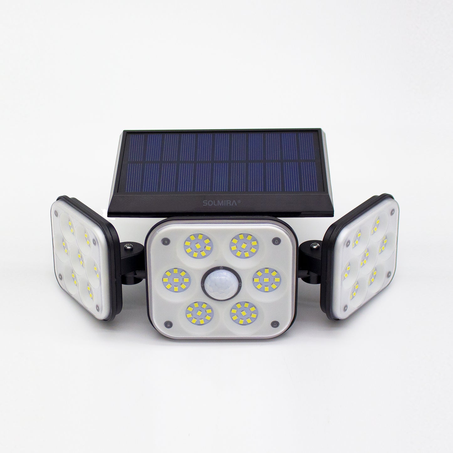 SOLMIRA® Luz Solar LED Exterior de Pared, Aplique de 138 LEDs, Iluminación 270°, 3 Modos, Certificado CE y RoHS