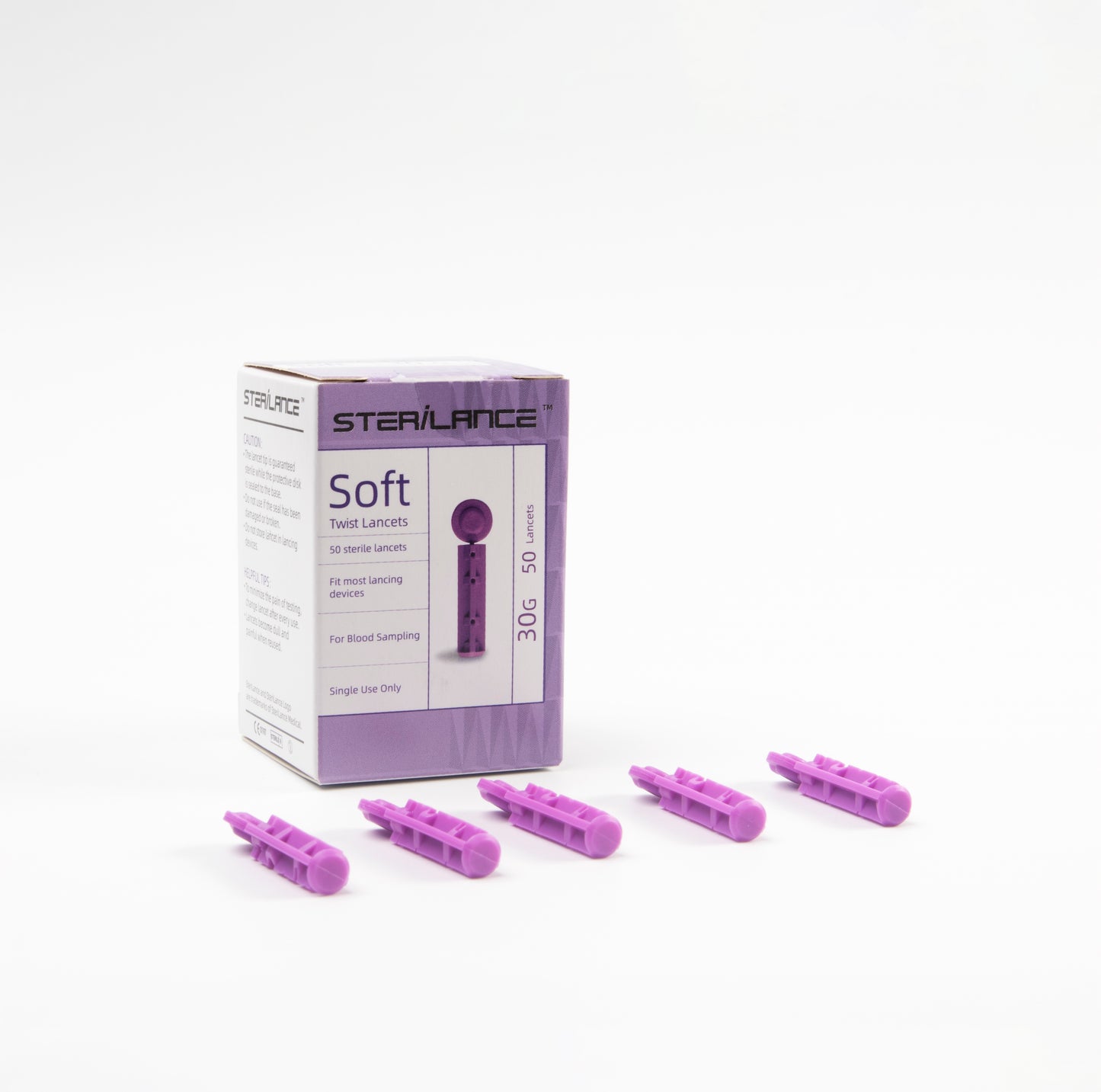 SOLMIRA® 50 Tiras de Prueba de Glucosa no Codificadas y 50 Lancetas