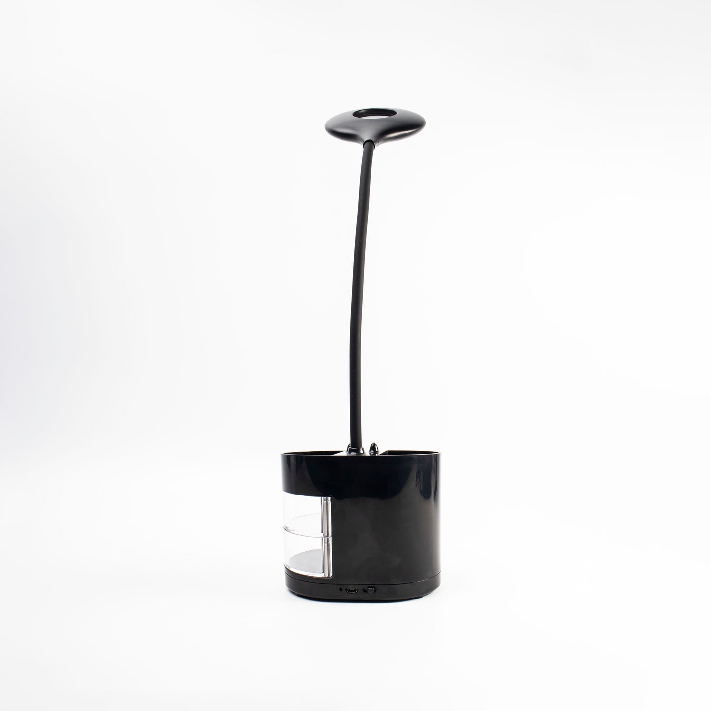 SOLMIRA® Lámpara de Escritorio con Portalápices, 28 LED, Batería de 1800 mAh, Negra, Certificado CE y RoHS